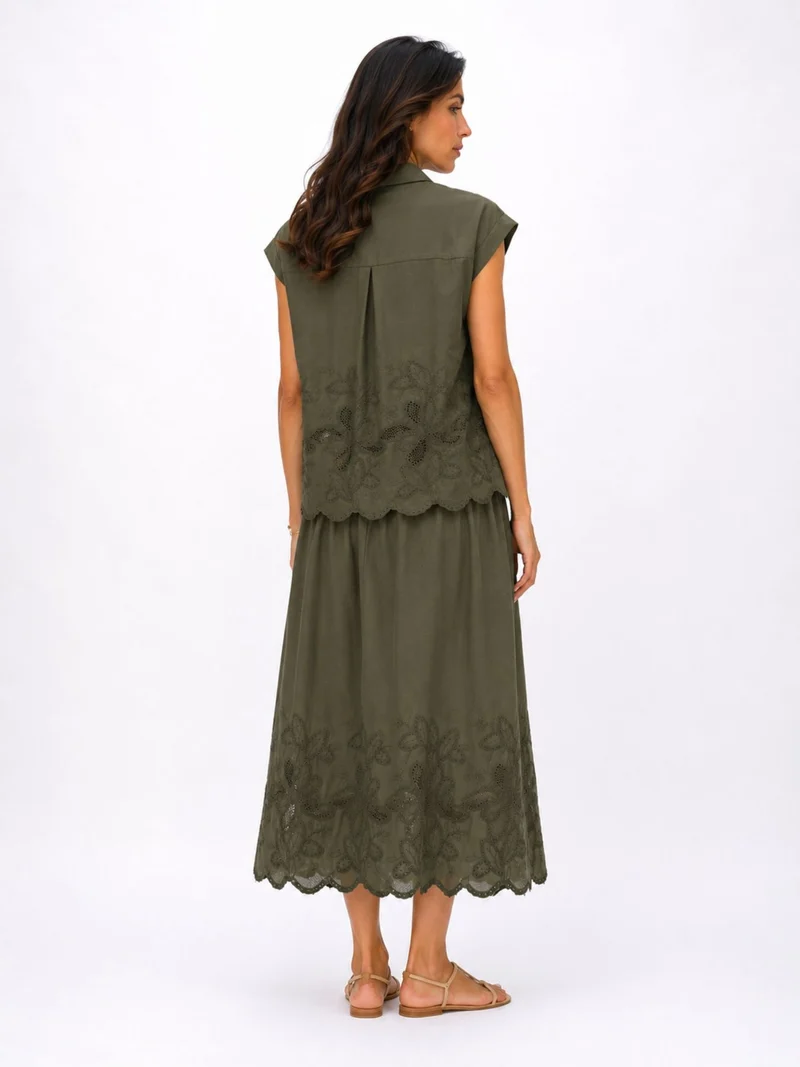 Splash of Color Midi Rock Baumwolle