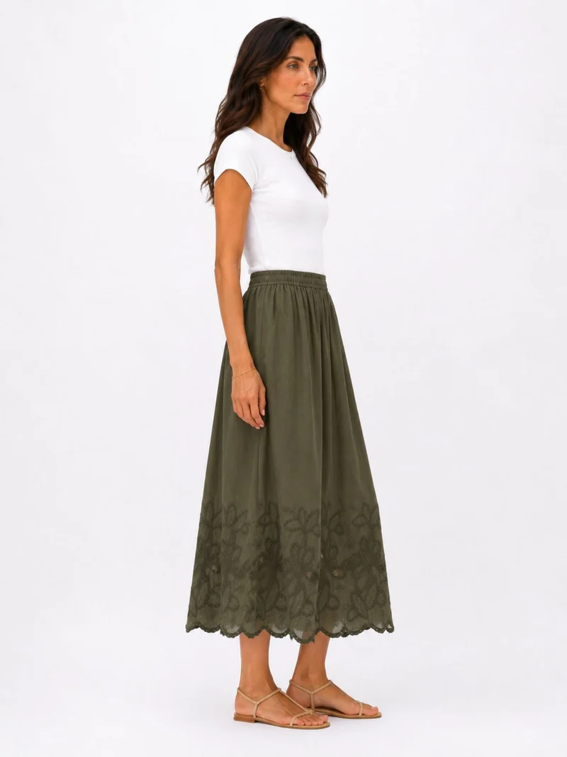 Splash of Color Midi Rock Baumwolle