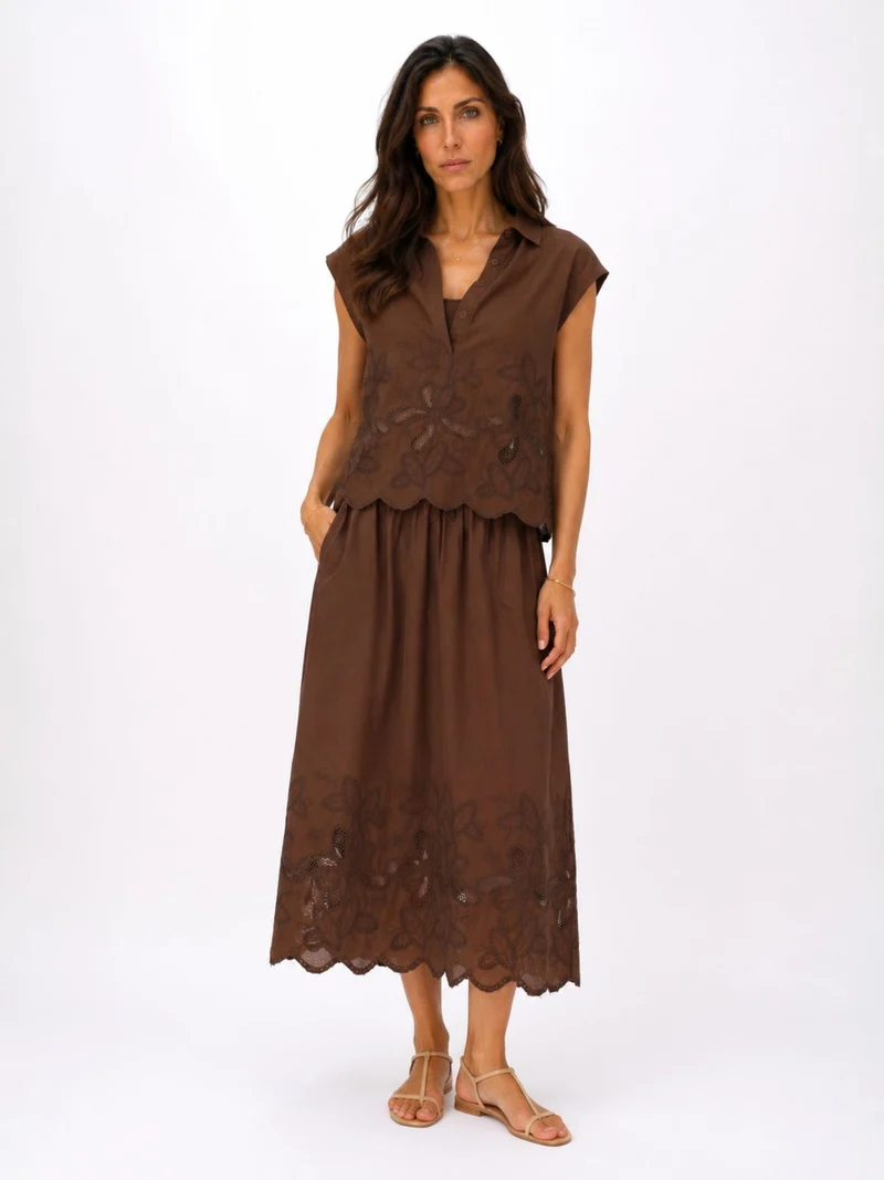 Splash of Color Midi Rock Baumwolle