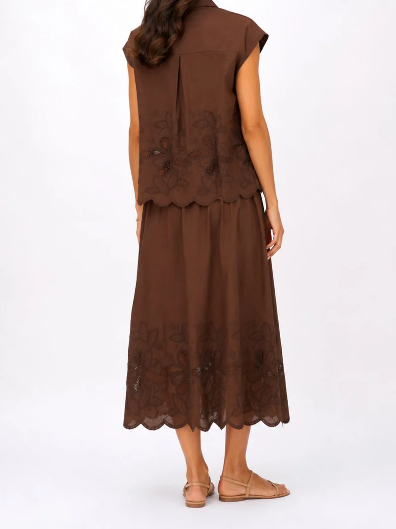 Splash of Color Midi Rock Baumwolle
