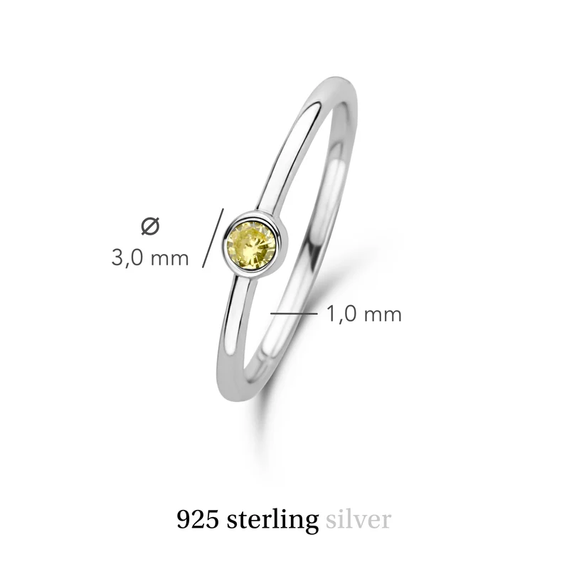 Violet Hamden Venus 925 Sterling Silberner Ring mit Geburtsstein VH330007NOV-60