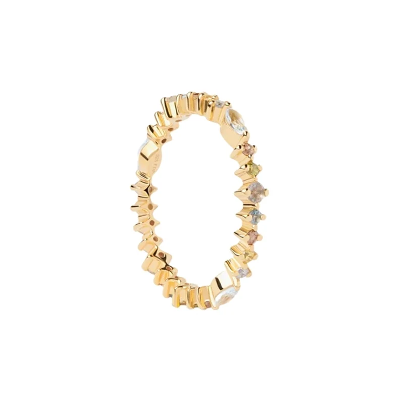 P D Paola Color 925 Sterling Silver Ring with Gold Plating AN01-C80-14
