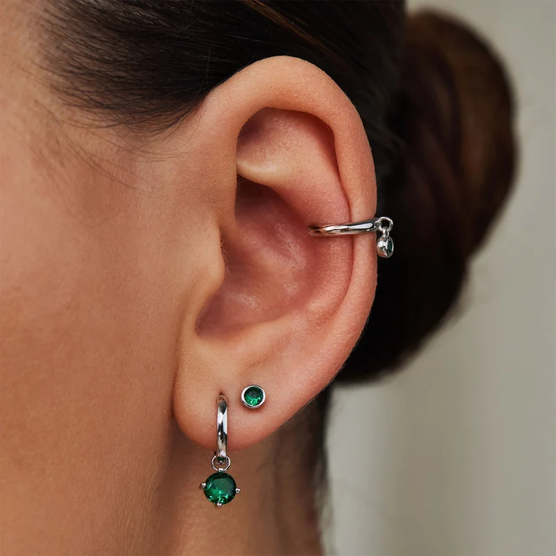Violet Hamden Venus 925 Sterling Zilveren Ear Cuff Met Geboortesteen VH370001-MAR