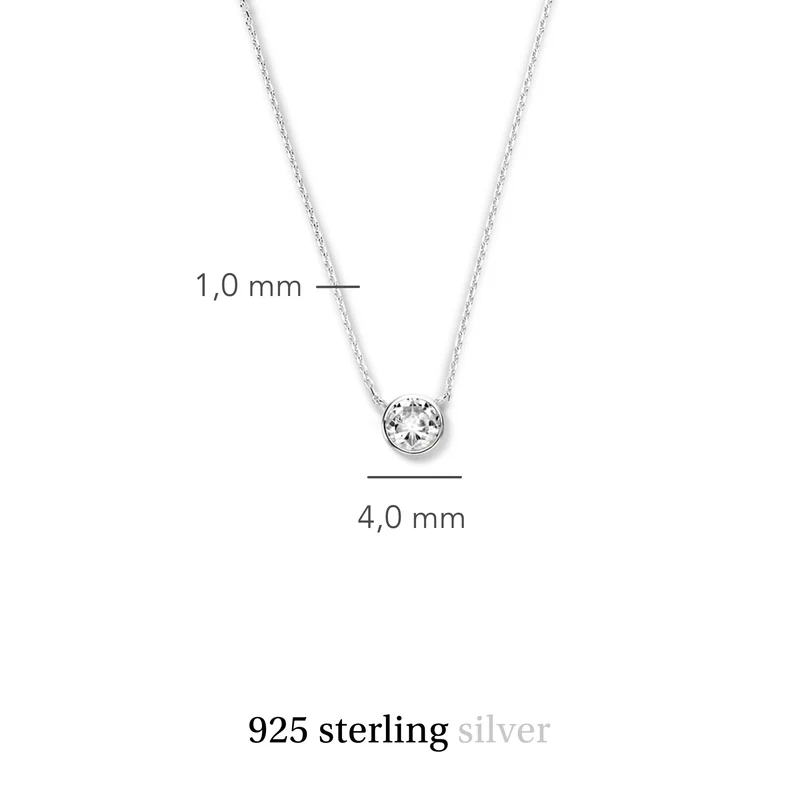 Violet Hamden Venus 925 Sterling Silberne Halskette mit Geburtsstein VH340009-JAN