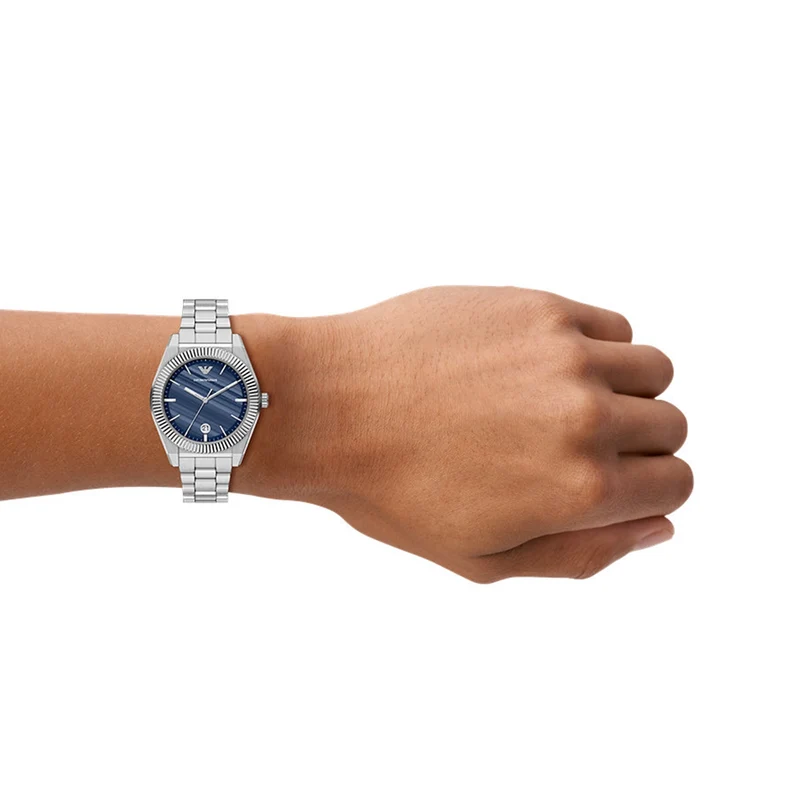 Emporio Armani Round Blue Dial Watch AR11758
