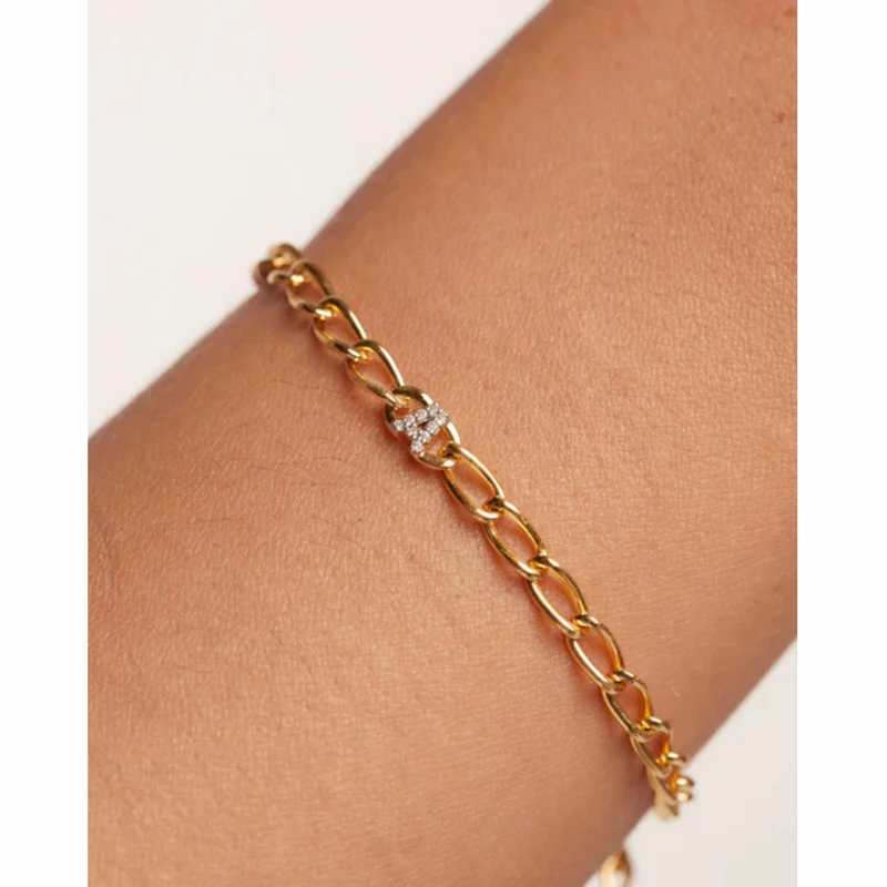 P D Paola Mini Letters damen Armband 750 Vergoldung PU01-541-U