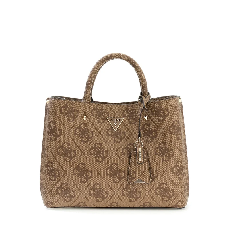 Guess Meridian II Latte Logo Girlfriend Satchel HWOS69-74060-LTL