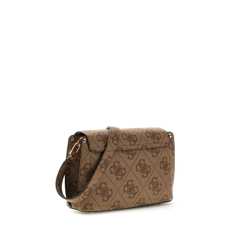 Guess Meridian II Latte Logo Flap Crossbody HWOS69-74200-LTL
