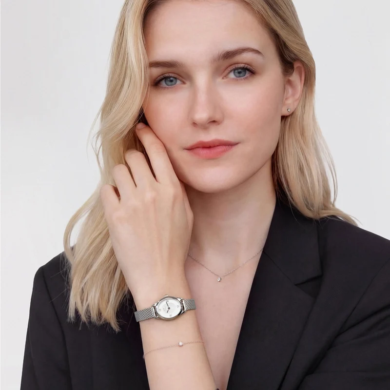 Daniel Wellington Ophelia Mini Mesh White Silver Damenuhr DW00100938