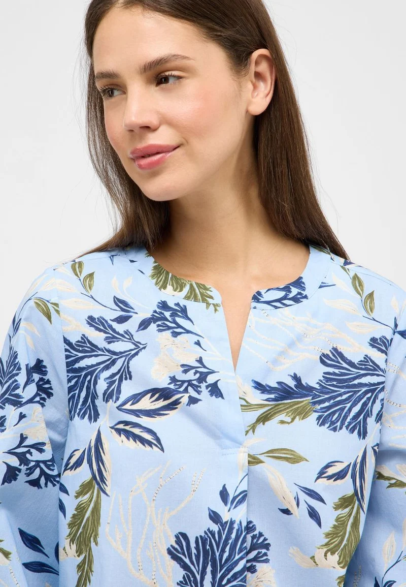 Bluse Leinwandgewebe 3/4-Arm