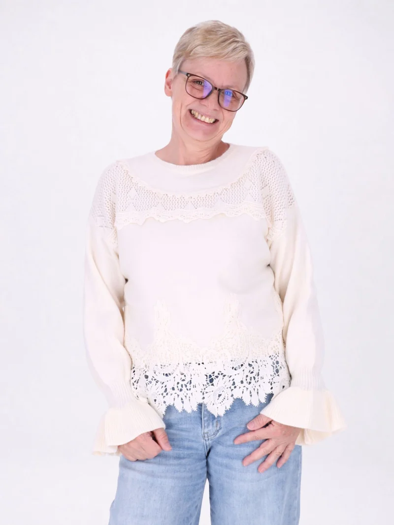 Splash of Color Strickpullover Damen