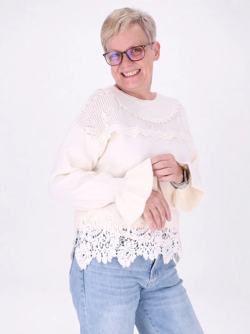Splash of Color Strickpullover Damen