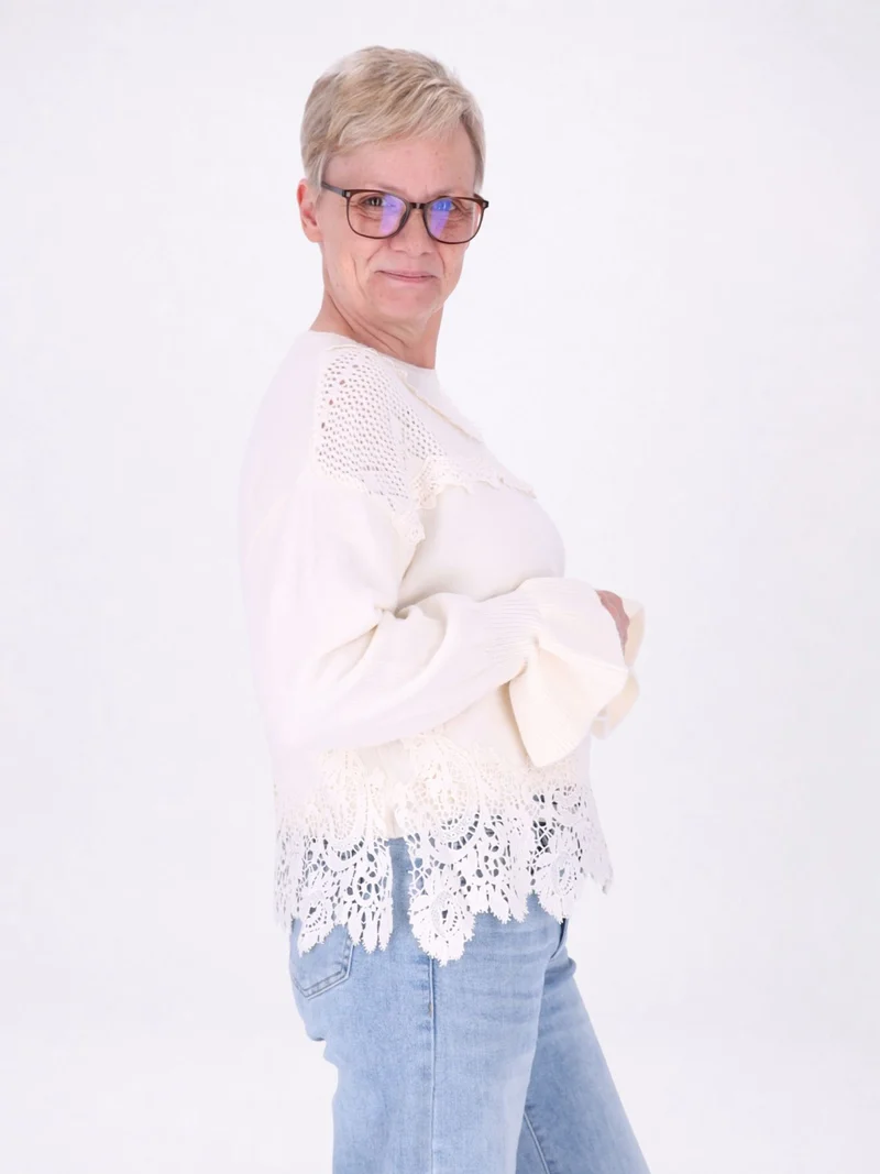 Splash of Color Strickpullover Damen