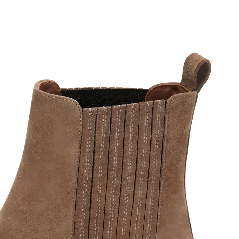 Isabel Bernard Vendôme Chey Taupe Suede Chelsea Stiefel IB53000SS-178-36