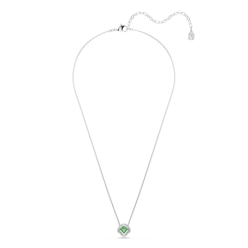 Swarovski Una Sparkling DC Halskette in Silberoptik mit grünem Kristall 5757785