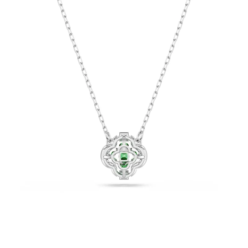 Swarovski Una Sparkling DC Halskette in Silberoptik mit grünem Kristall 5757785