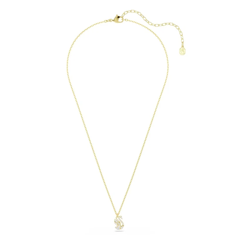 Swarovski Schwanen-Pavé-Halskette in Goldoptik 5754626
