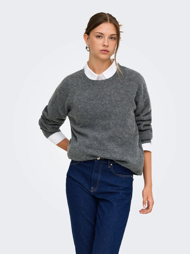 ONLOLIVIA LS O-NECK CC KNT