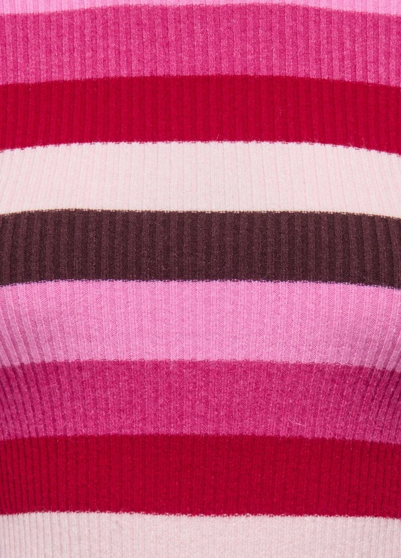 Damen Strickpullover in Fudge mit Fuchsia-Akzenten von Only
