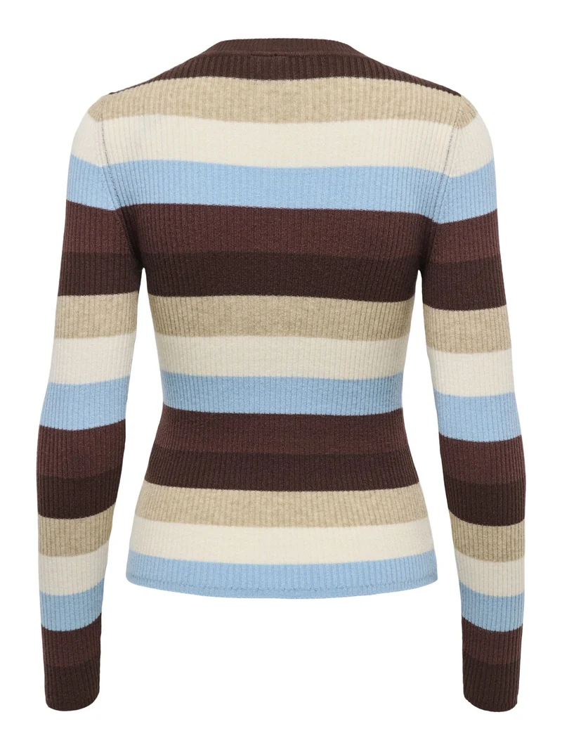 Damen Strickpullover in Coffee Bean, Humus & Birch von Only