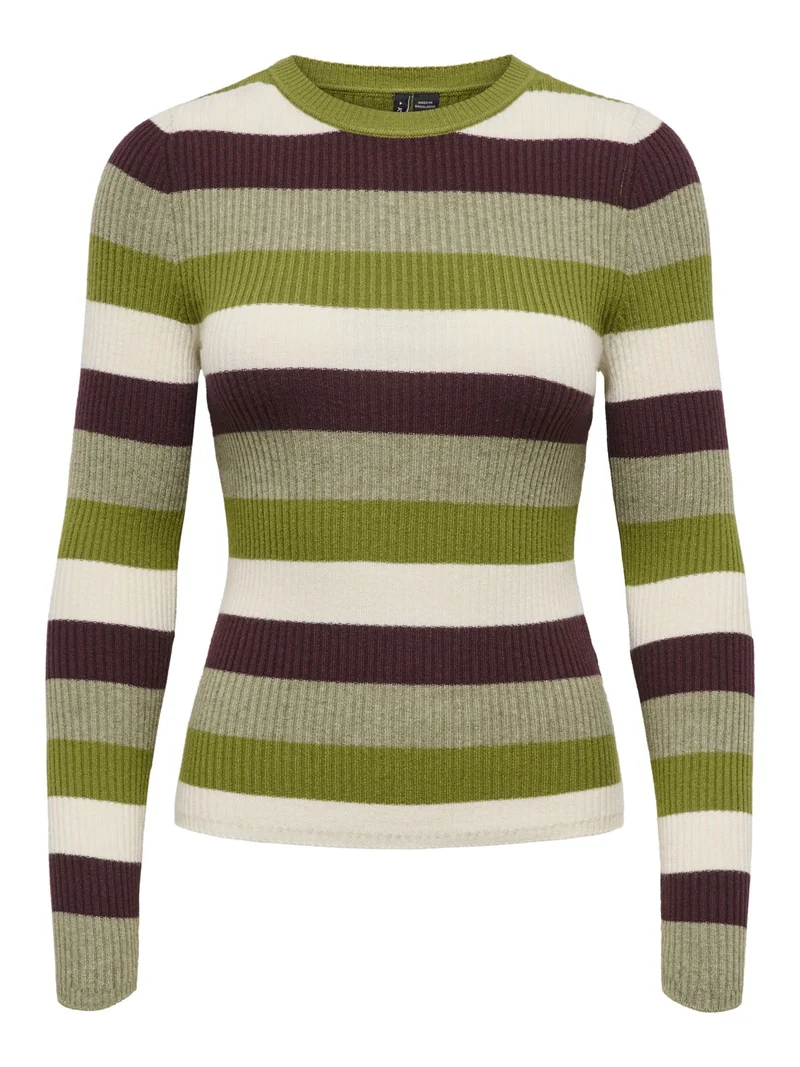 Damen Strickpullover in Cardamom Seed, Birch, Fudge & Sphagnum von Only