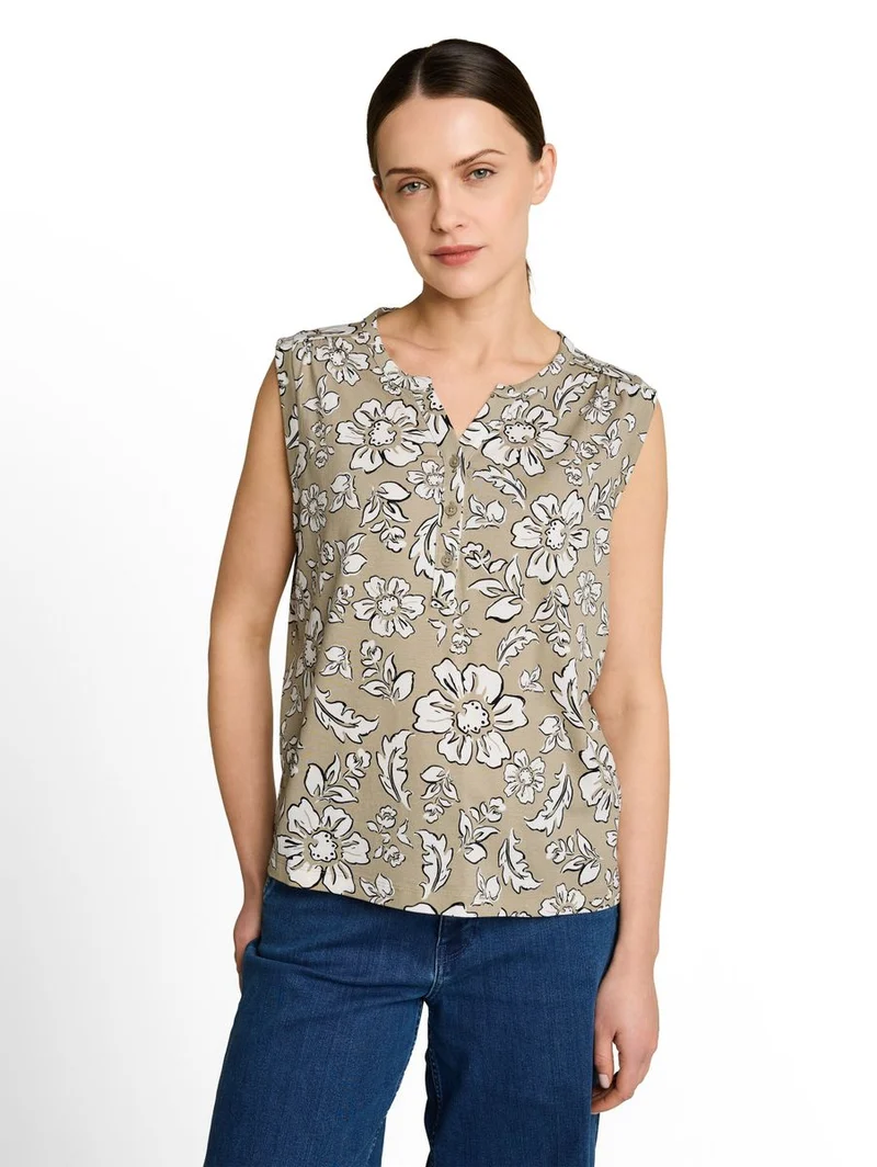 Henley Top mit Muster