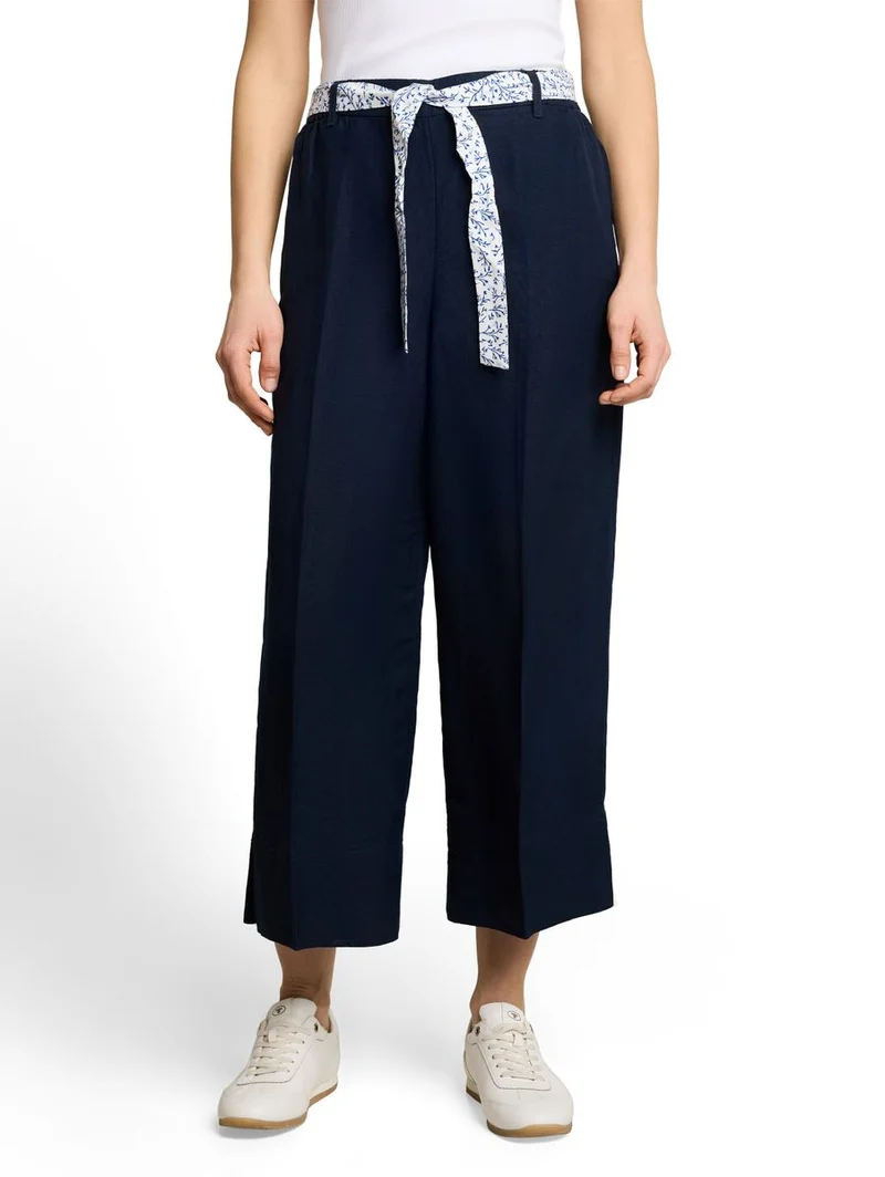 Culotte Hose mit Leinenanteil