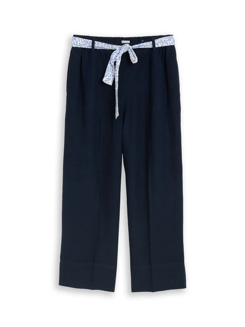 Culotte Hose mit Leinenanteil
