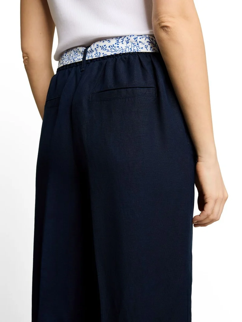 Culotte Hose mit Leinenanteil