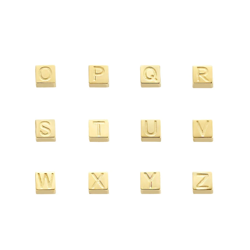 Isabel Bernard Le Carré Felie 14 Karat | Gold Initiale Charm Kubus IB340043B