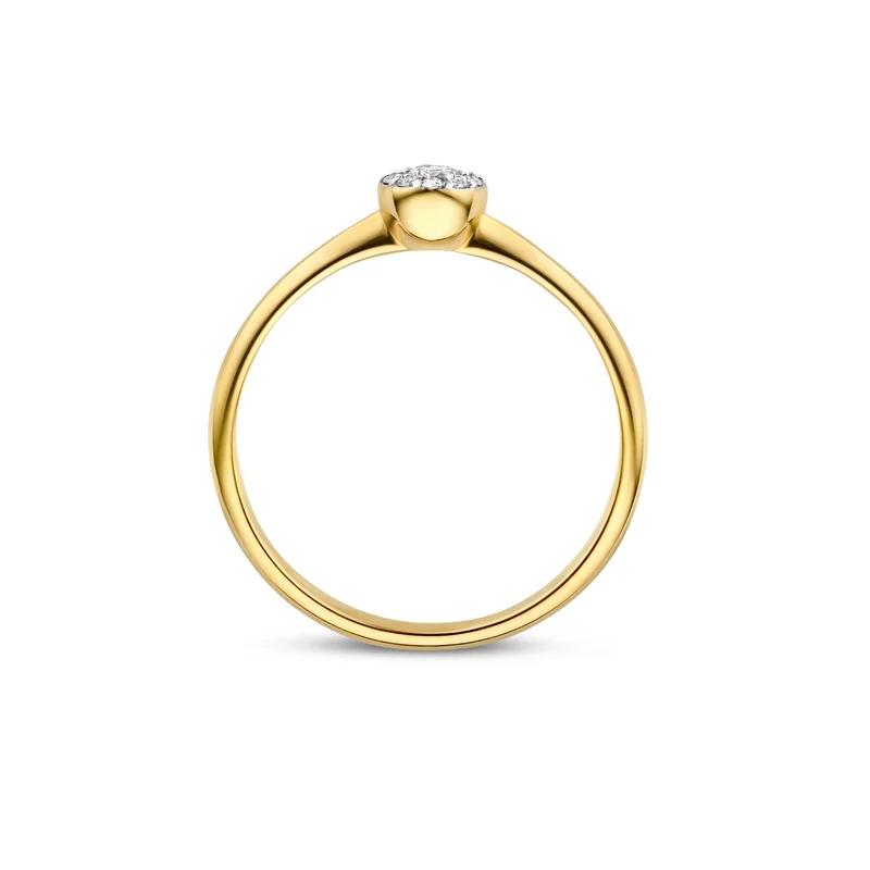 Isabel Bernard De la Paix Viviane 14 Karat Goldring mit Diamant 0.11 ct IBD330037-50