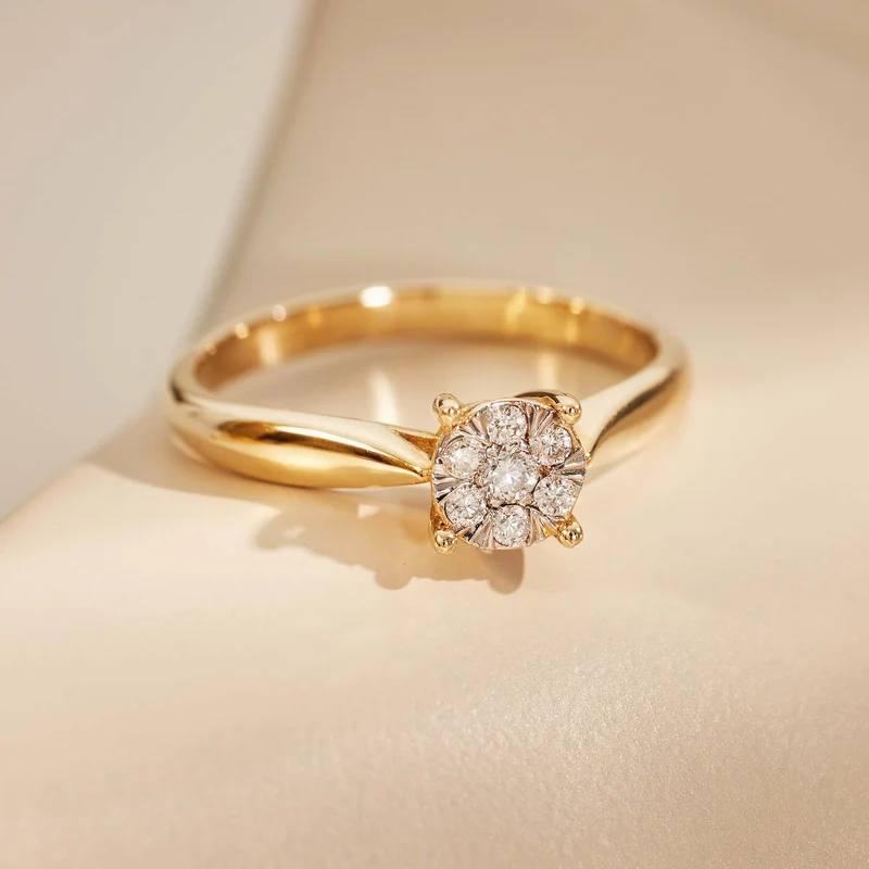 Isabel Bernard De la Paix Hanaé 14 Karat | Gold Ring | Diamant 0.14 Karat | IBD330008-60