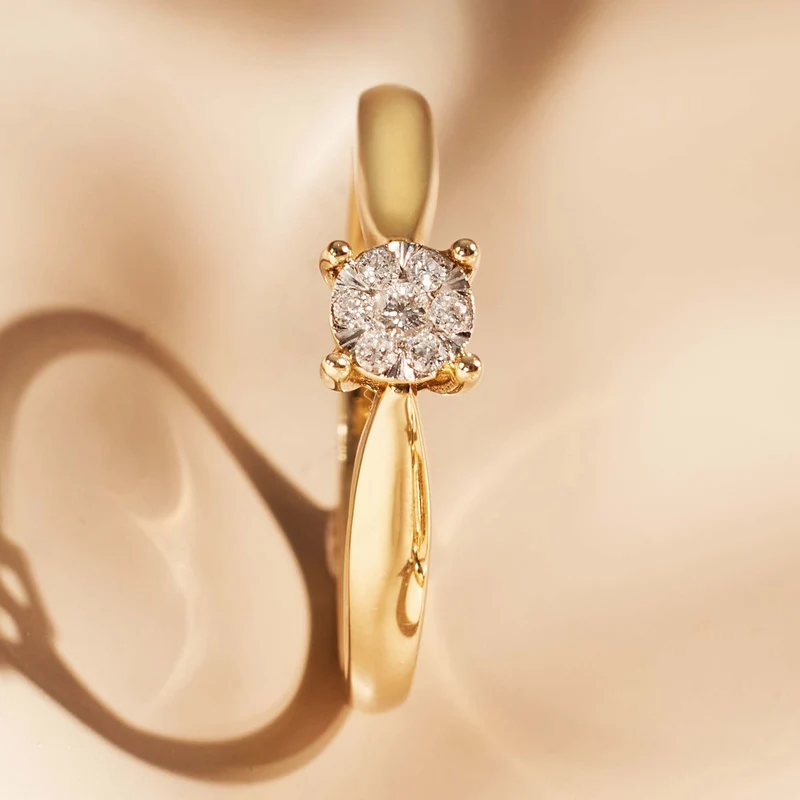 Isabel Bernard De la Paix Hanaé 14 Karat | Gold Ring | Diamant 0.08 Karat | IBD330007-50