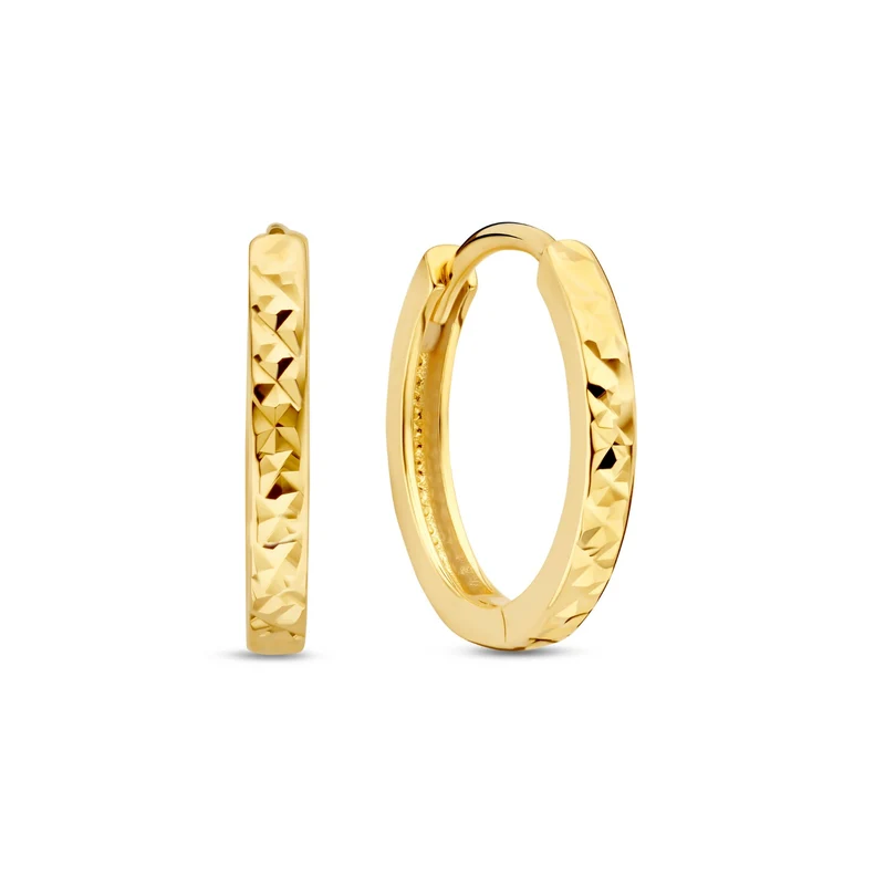 Beloro Jewels Regalo d'Amore 9 Karat Gold Ohrringe Geschenkset mit Diamantschliff BO90042
