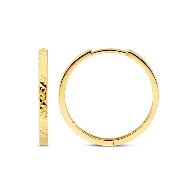 Beloro Jewels Regalo d'Amore 9 Karat Gold Ohrringe Geschenkset mit Diamantschliff BO90042