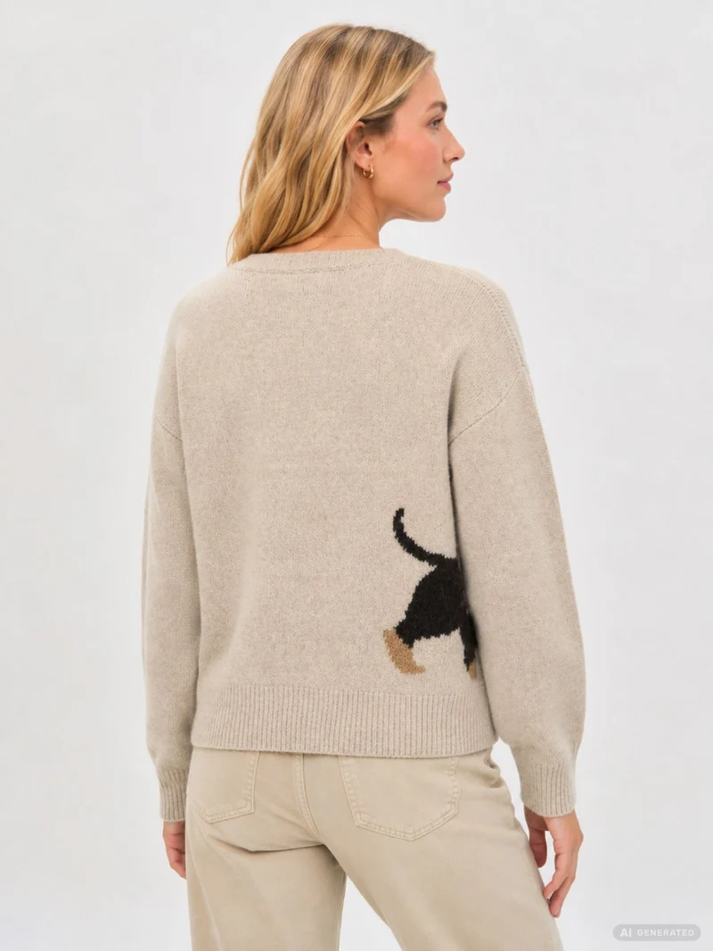 Strickjacke Damen Dackel
