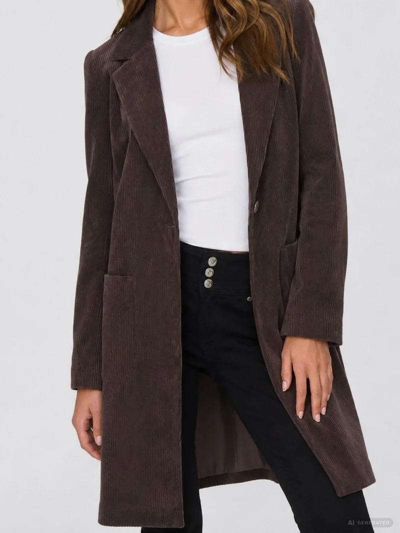 ONLY Corduroy Mantel Damen