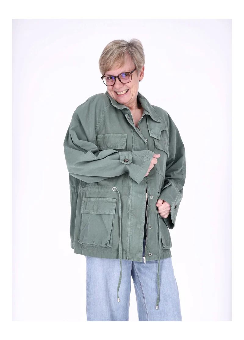 Splash of Color Parka Damen Oversize
