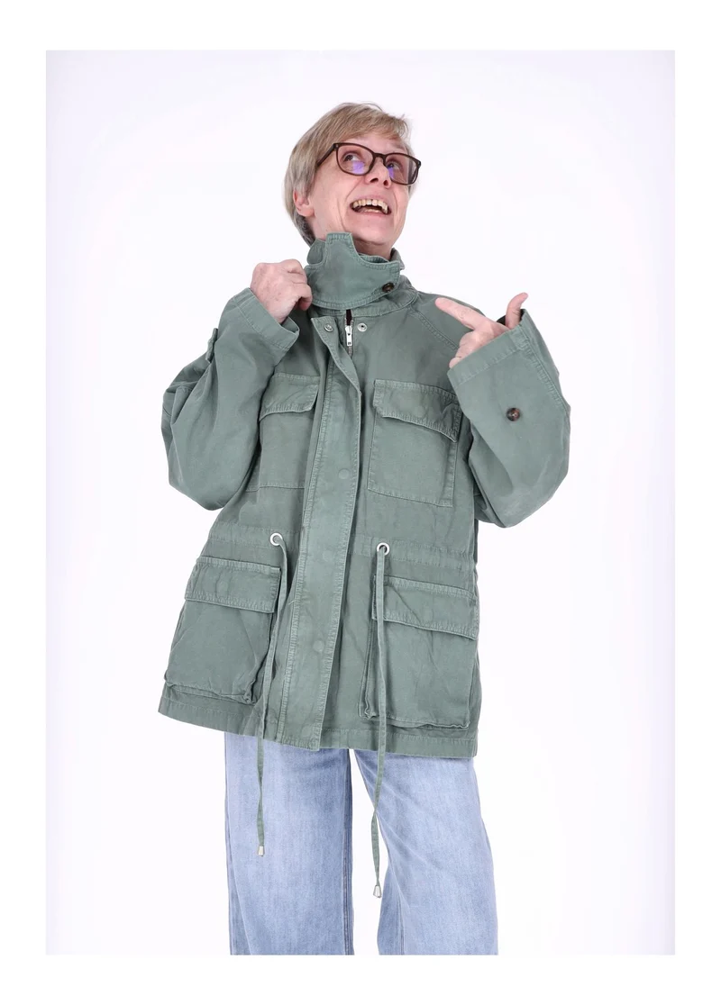 Splash of Color Parka Damen Oversize