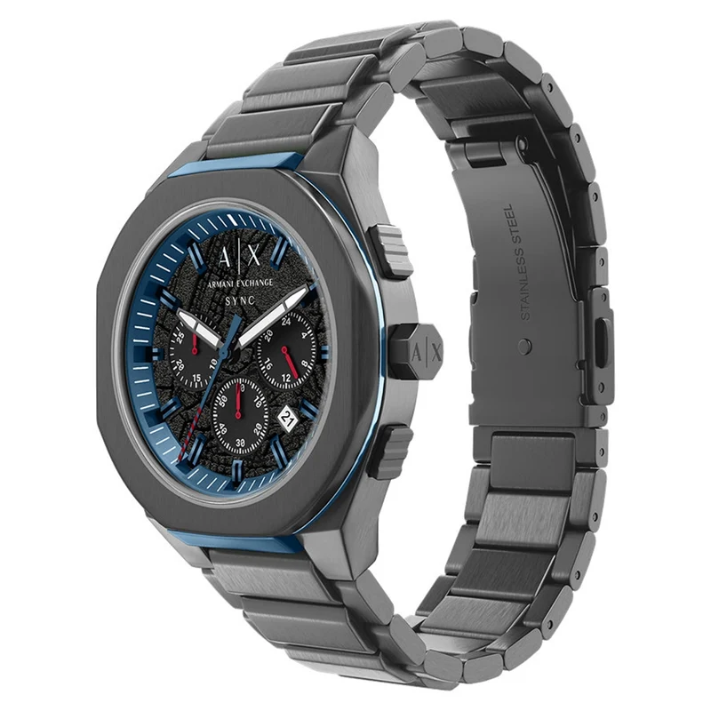 Armani Exchange Sync Round Black Dial Watch AX4295