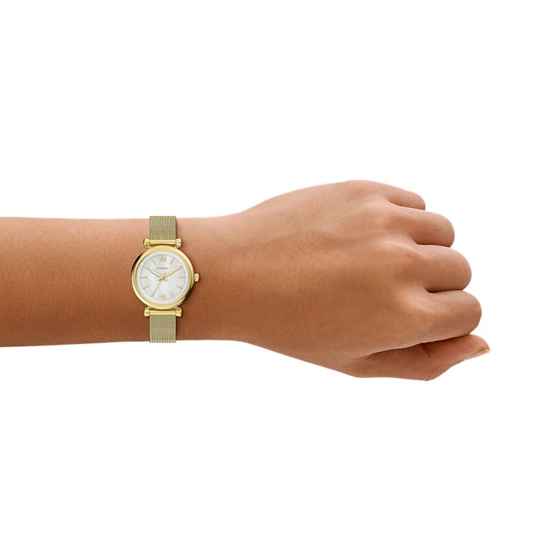 Fossil Carlie Round White Dial Watch ES5462