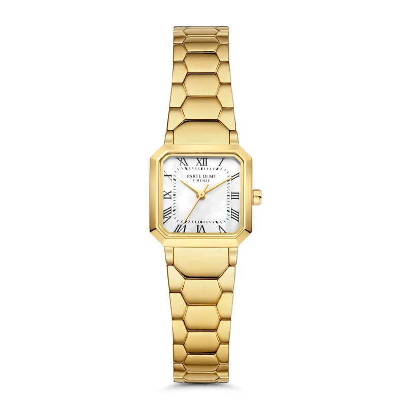 Parte di Me Orologio Square ladies watch gold coloured and mother of pearl