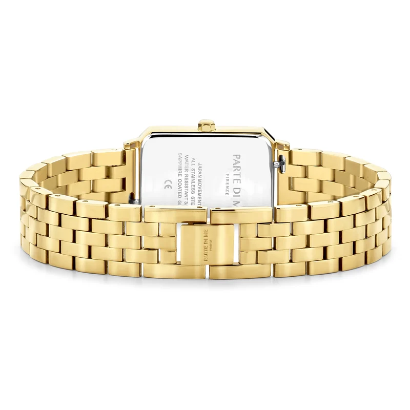 Parte Di Me Orologio Rechthoekig DamenUhr Goldfarbene und Schwarz PDM09001