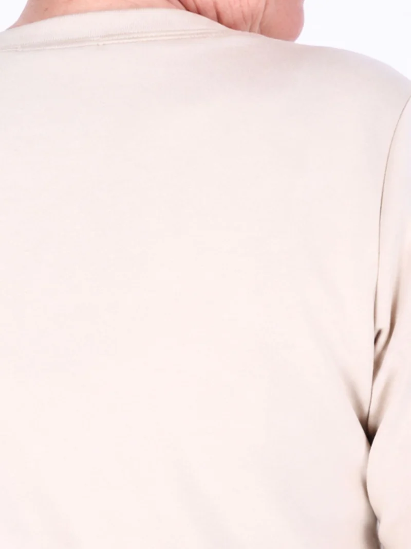 Beiges Damen Sweatshirt „LOVE“ mit Relief-Schriftzug