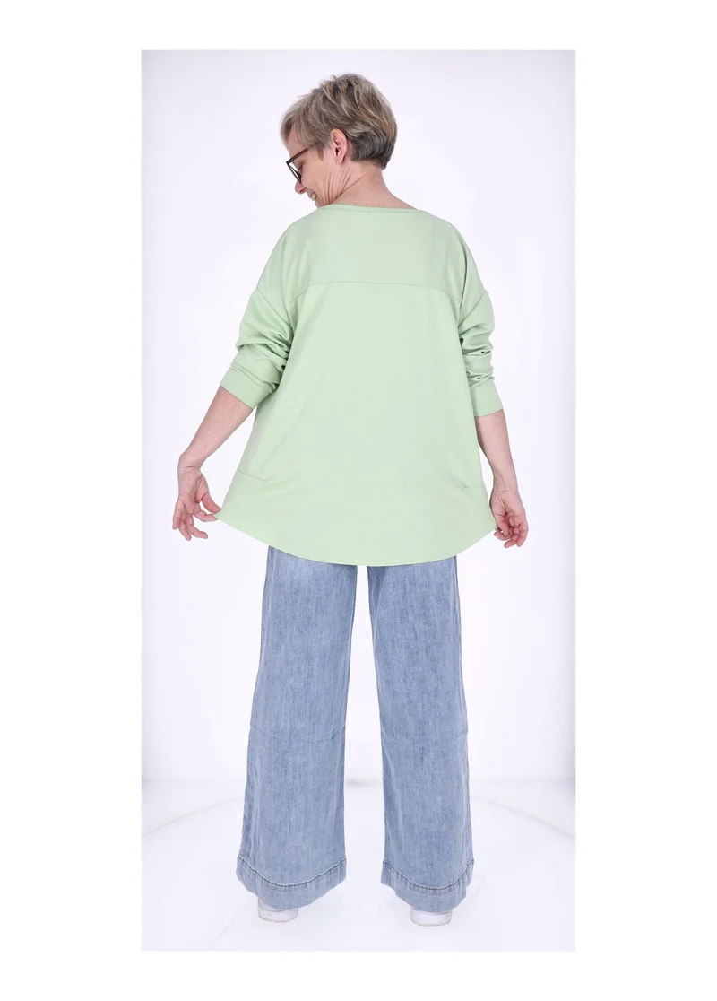 Splash of Color Longshirt Damen Oversized