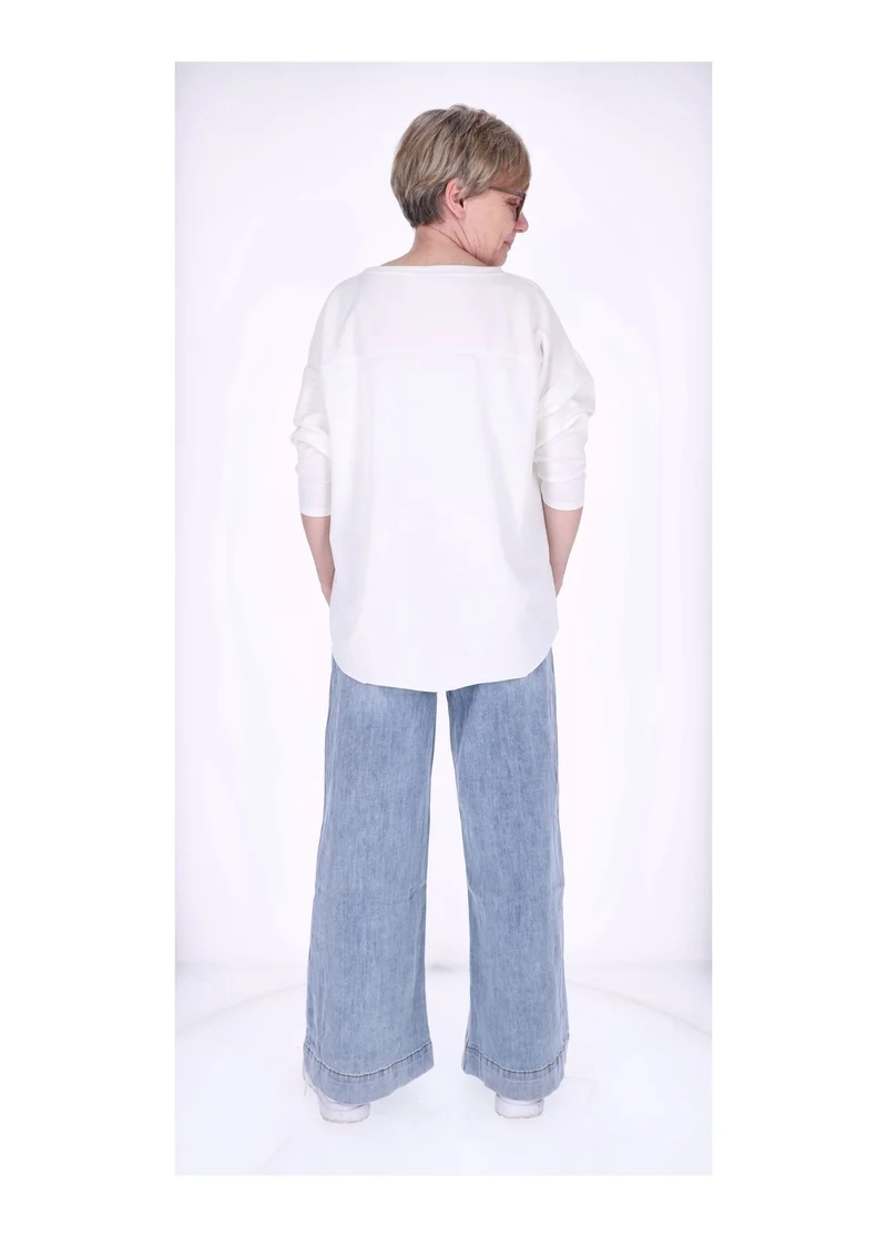 Splash of Color Longshirt Damen Oversized