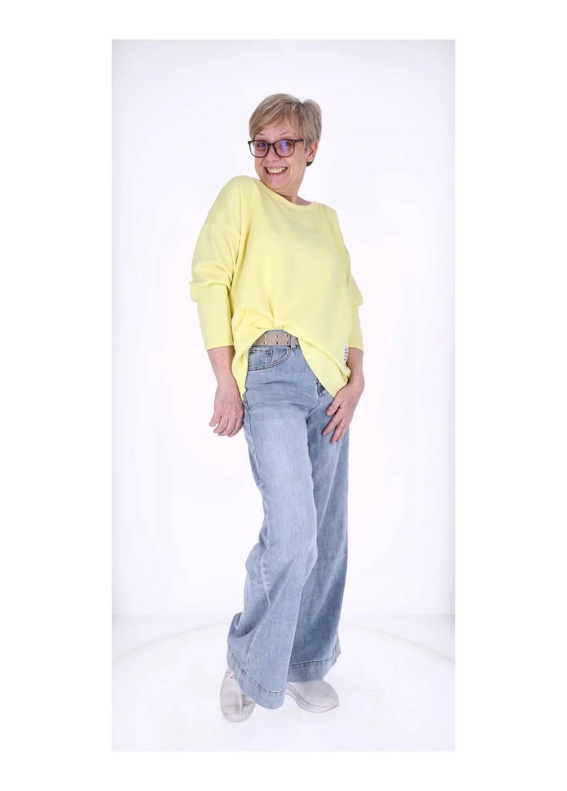 Splash of Color Longshirt Damen Oversized