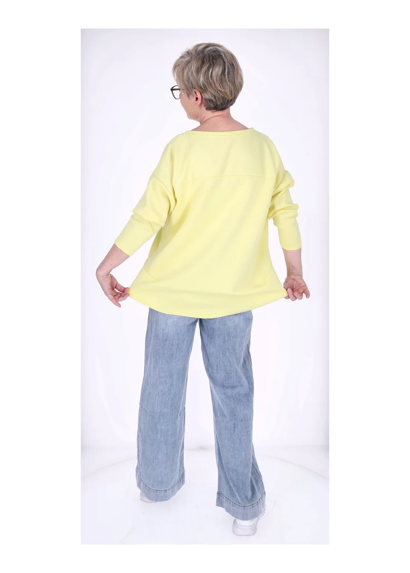 Splash of Color Longshirt Damen Oversized
