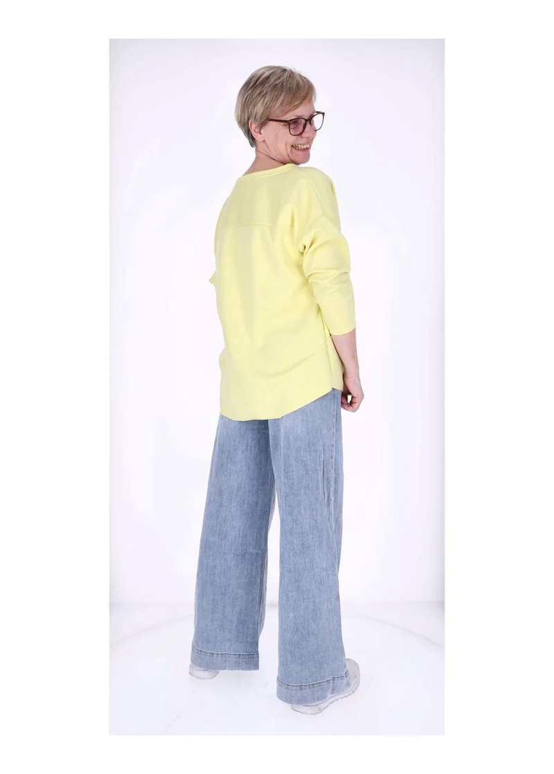 Splash of Color Longshirt Damen Oversized