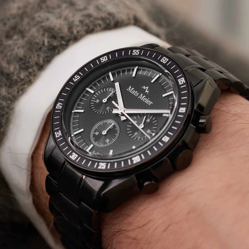 Mats Meier Arosa Racing herren Uhr Schwarz MM50016